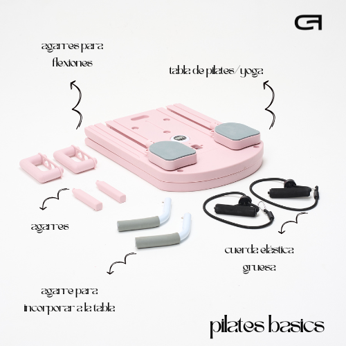Tabla Pilates Reformer Plegable Rosa