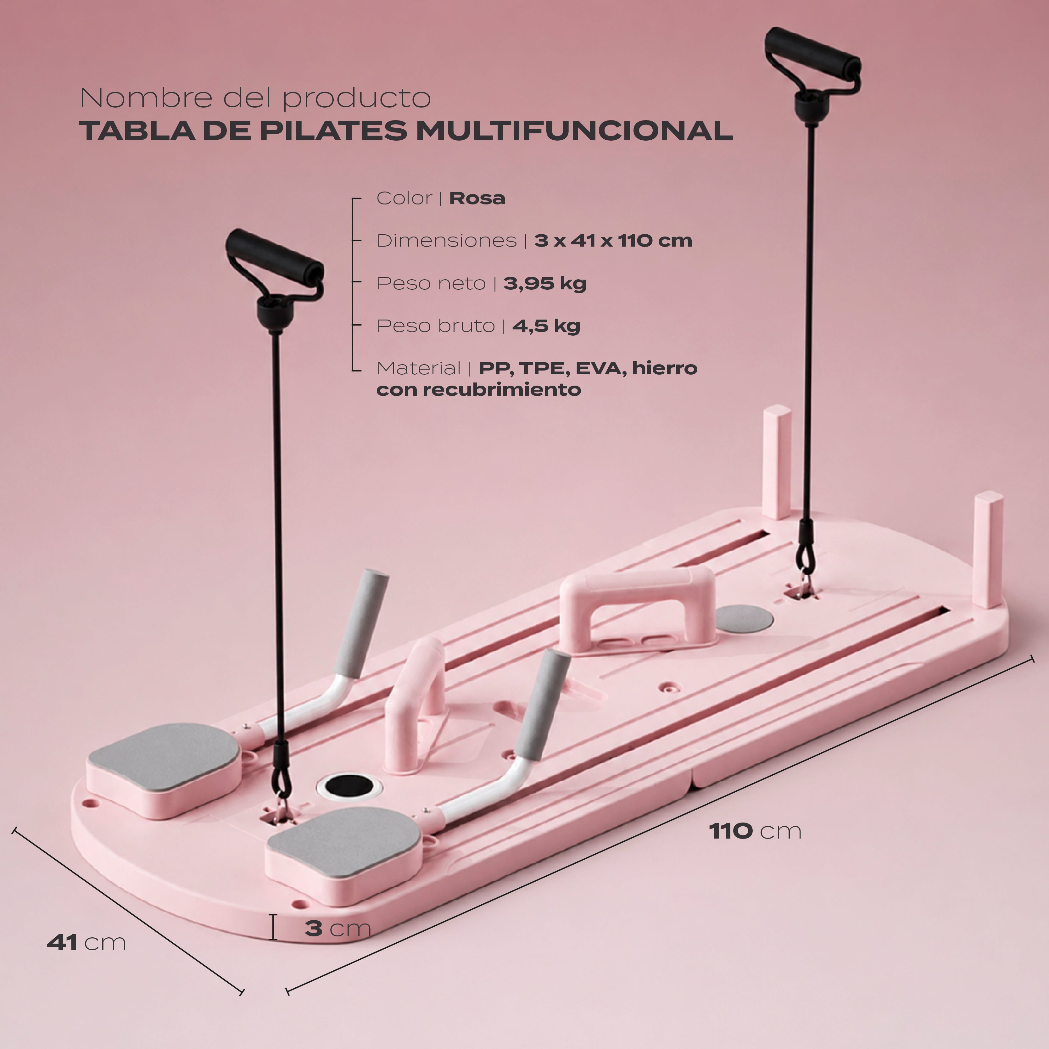 Tabla Pilates Reformer Plegable