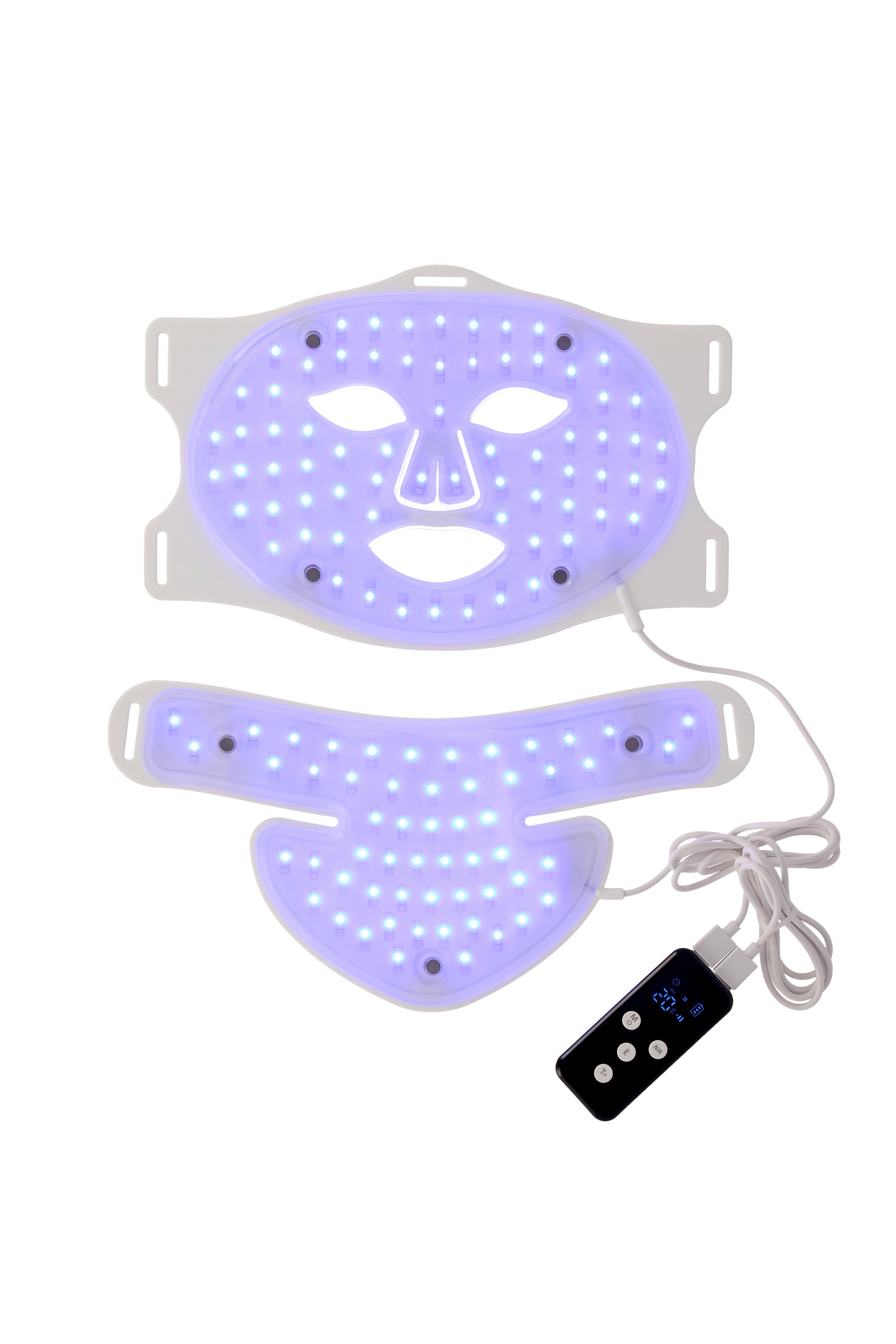Máscara LED Infrarroja con Terapia de Frío - Facial + Escote