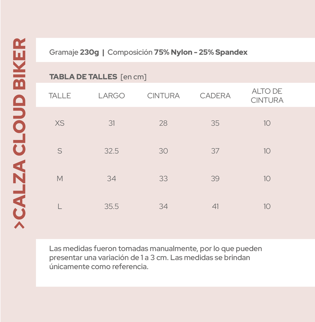 CALZA CLOUD BIKER - Compact Fit ~ Pilates Basics