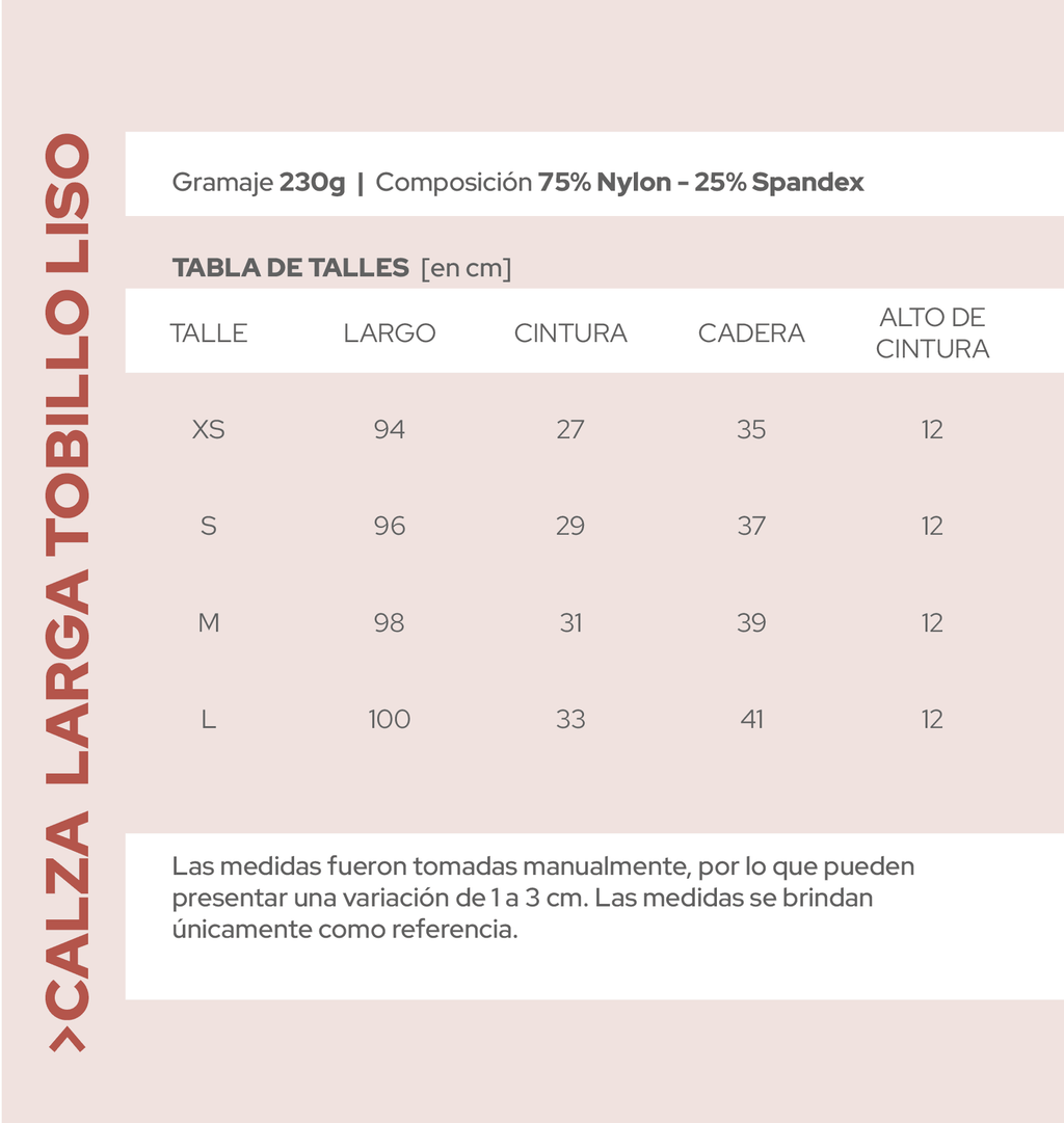CALZA LARGA TOBILLO LISO - Compact Fit ~ Pilates Basics