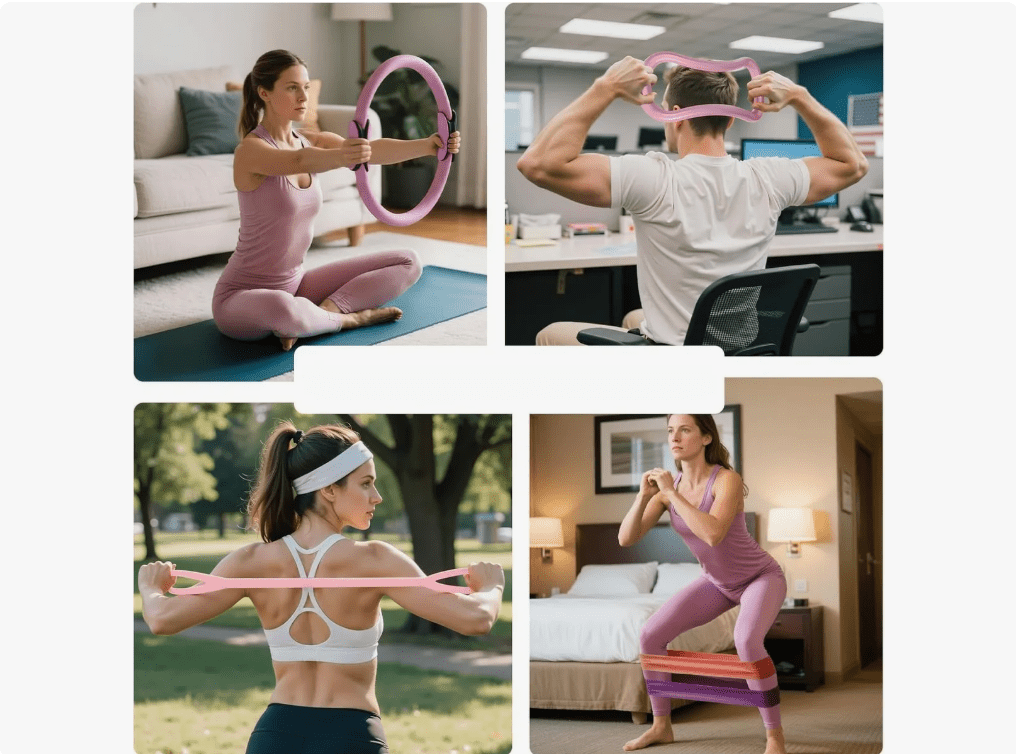Kit Entrenamiento Pilates de 13 piezas - Compact Fit ~ Pilates Basics