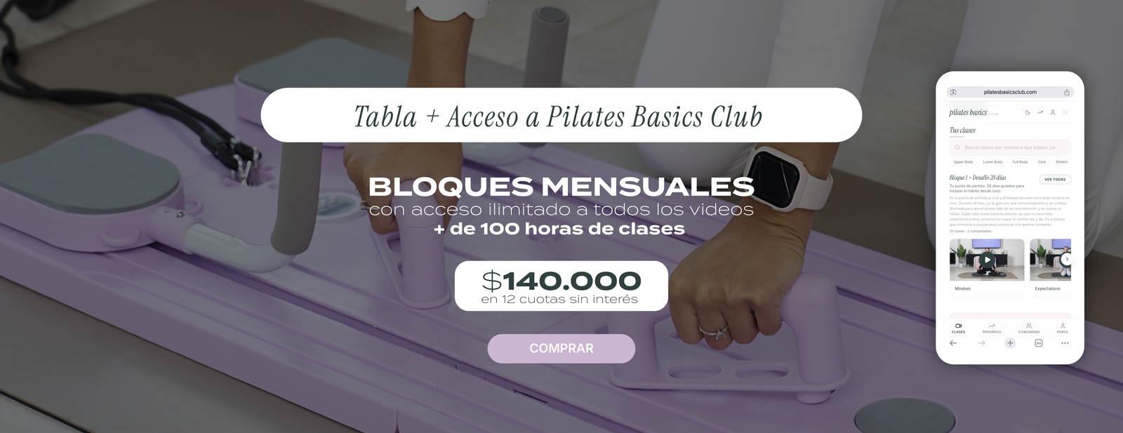 Tabla + Acceso a Pilates Basics Club