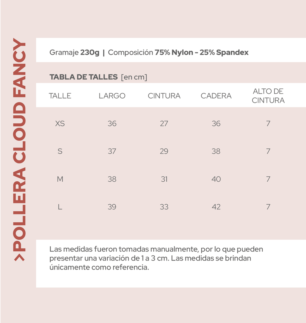 POLLERA CLOUD FANCY - Compact Fit ~ Pilates Basics